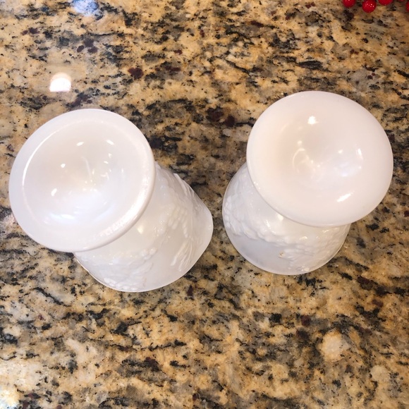 Indiana Glass Colony Harvest Grape Milk Glass Sugar and Creamer Set - Picture 4 of 5